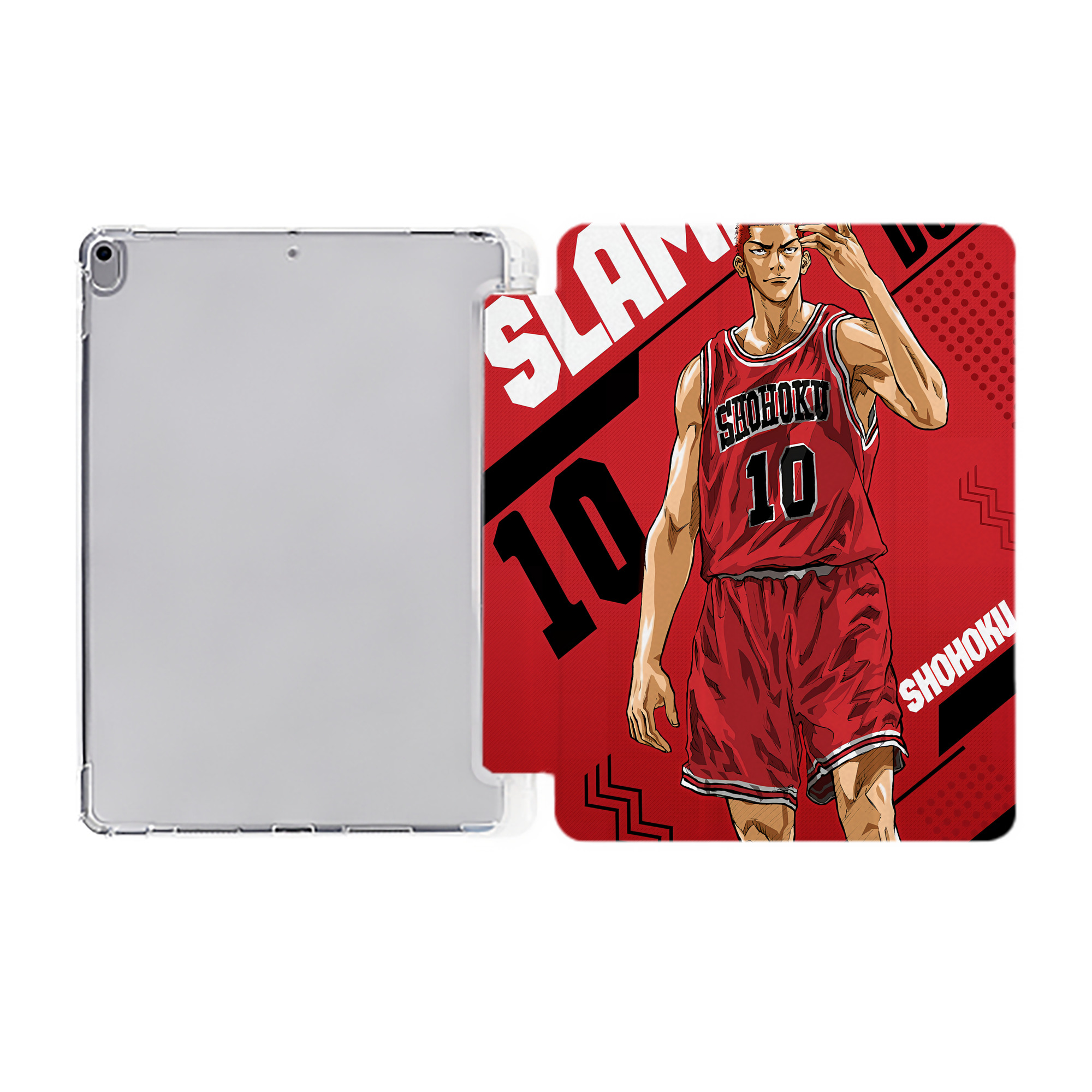 （画像用） SLAM DUNK／スラムダンク IPad ケース ペン収納付き 三つ折りスタンド PUレザー×シリコン 対応機種9.5/10.5/10.9インチ